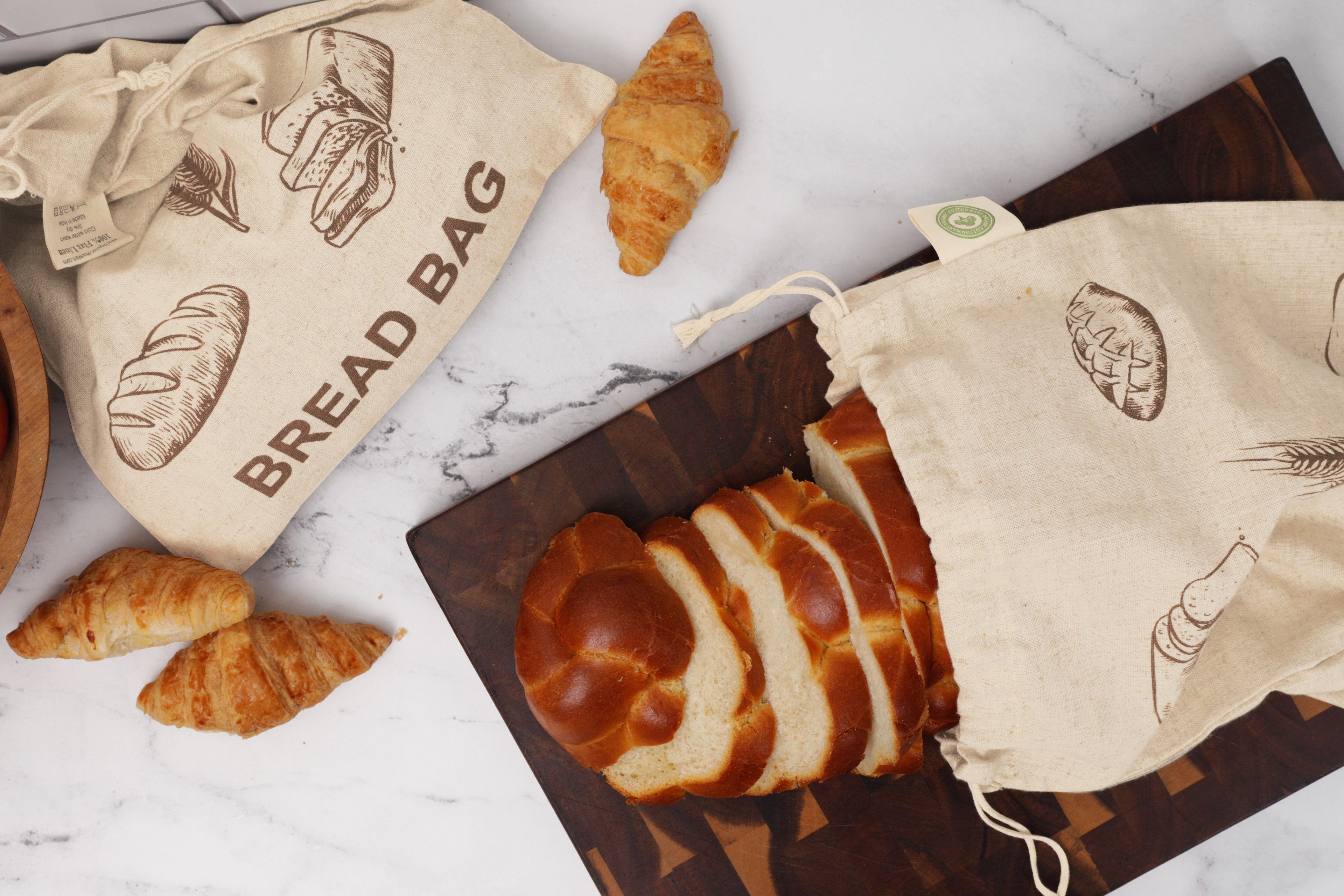 washable linen bread bags in wholesale